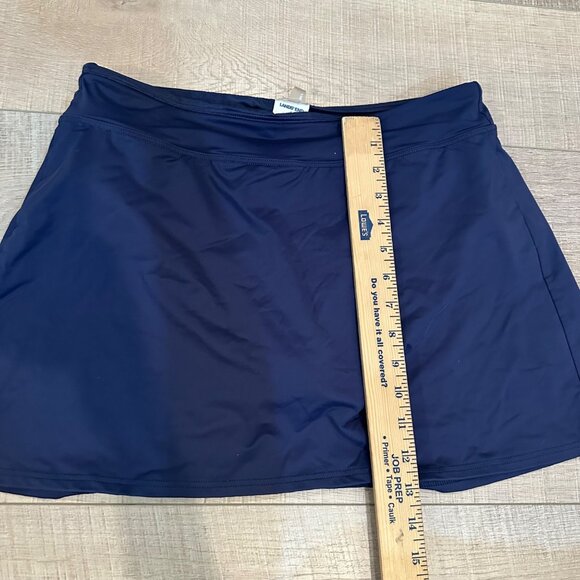 LANDS END WOMENS NAVY BLUE SWIM SKIRT SIZE 8 - Picture 3 of 7
